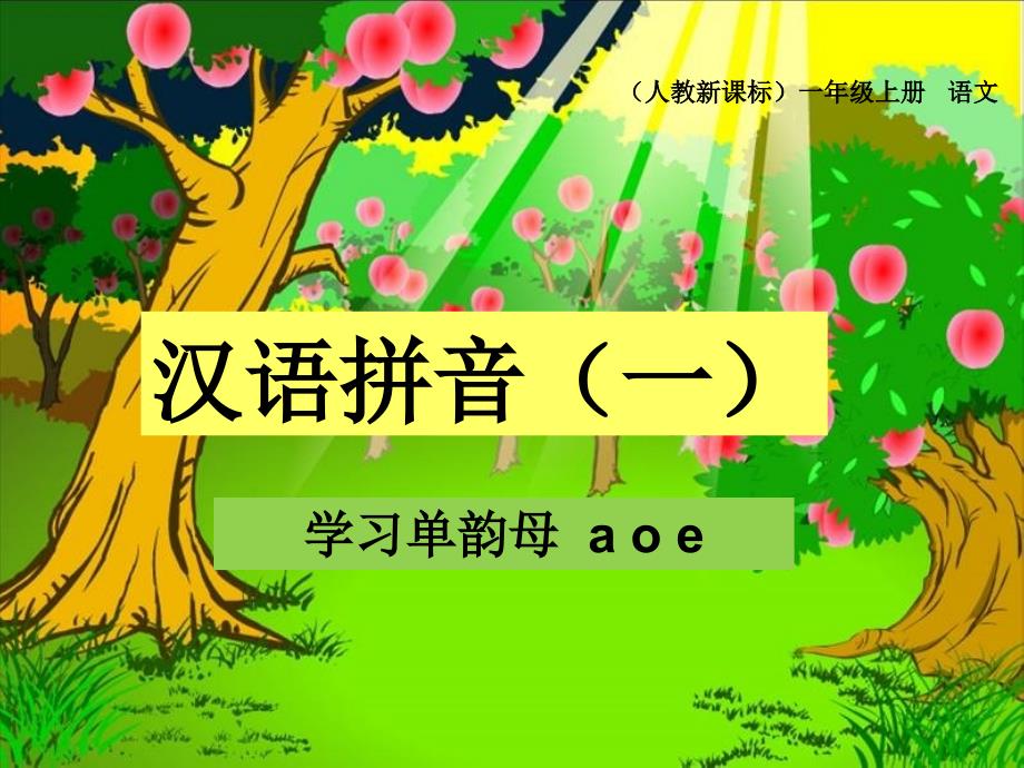 《汉语拼音单韵母-a-o-e-》ppt课件_第1页