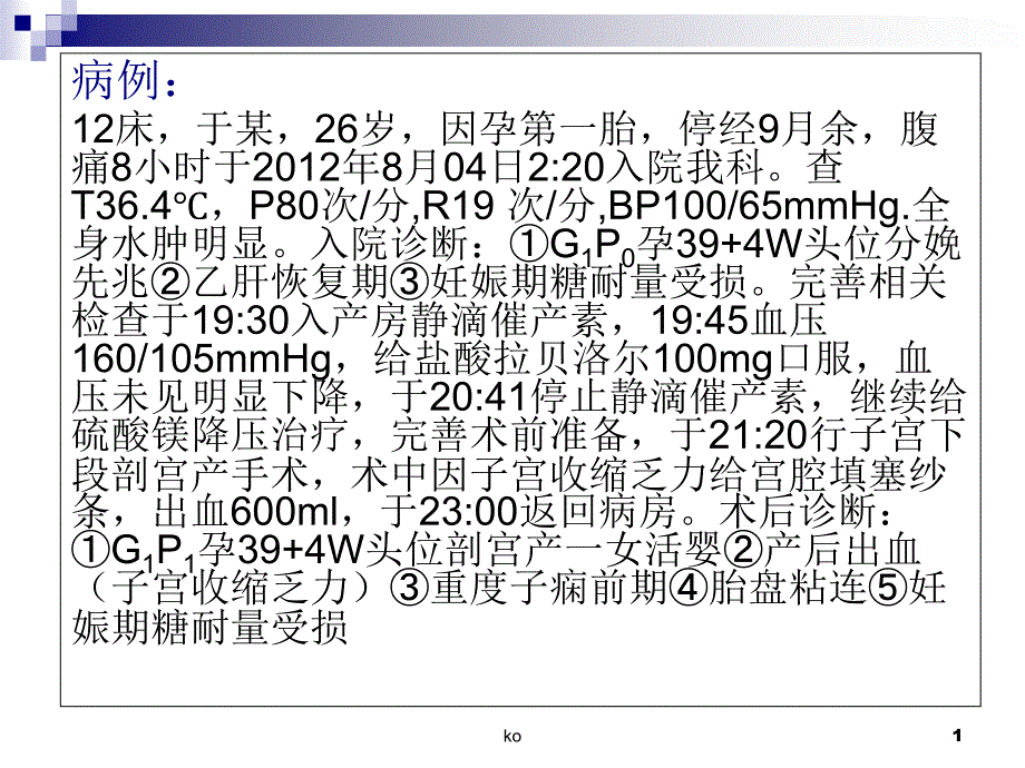 产科护理查房培训ppt课件_第1页