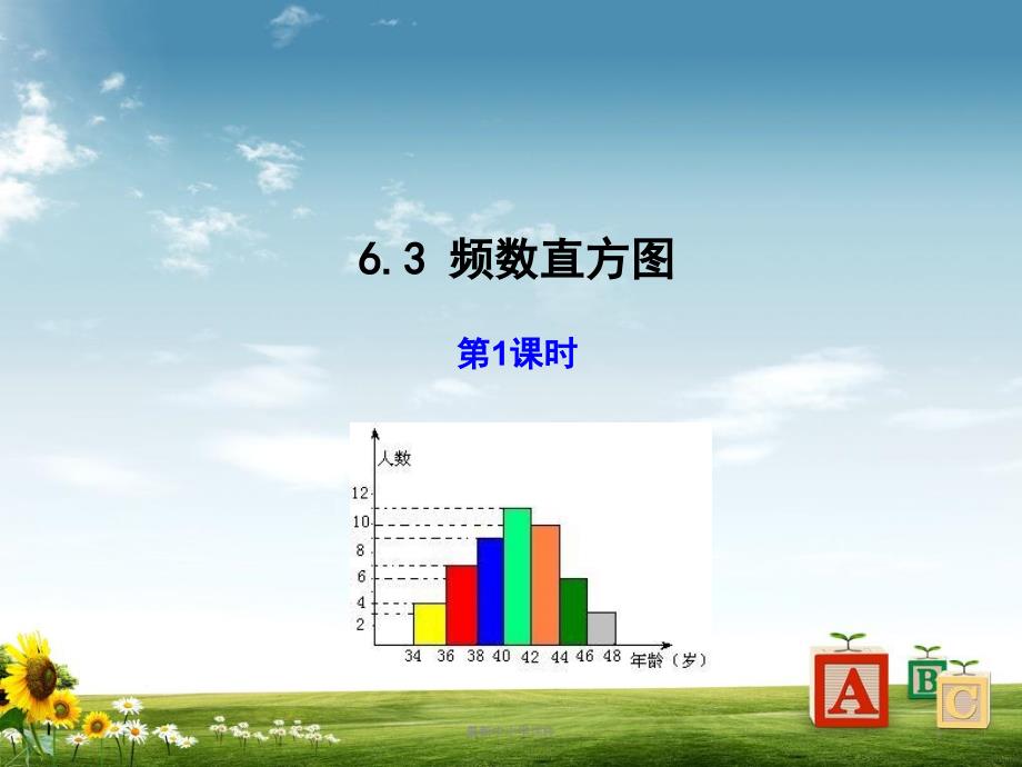 青岛版九年级数学下册ppt课件：6.3频数直方图(第1课时)_第1页