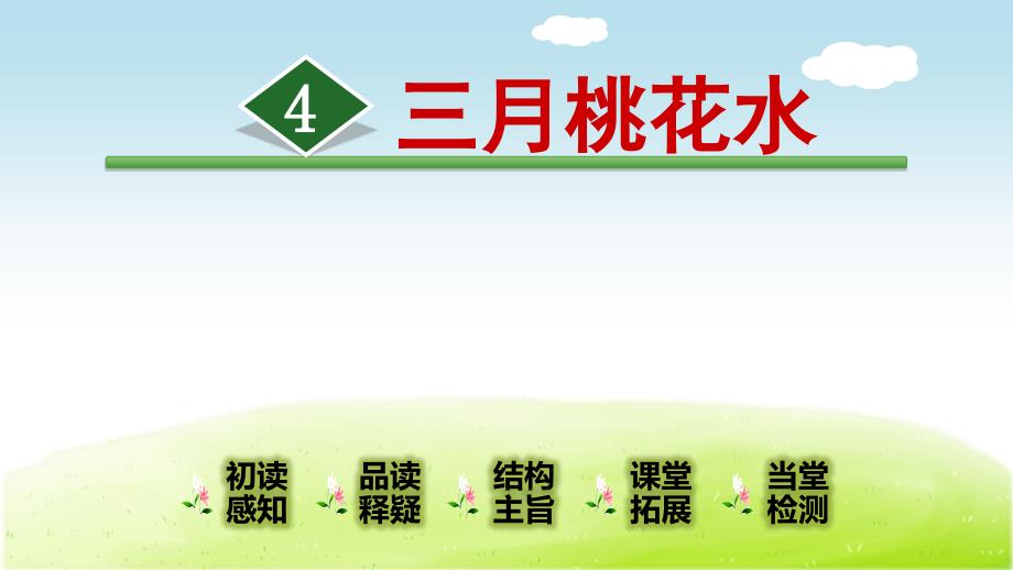 部编版小学语文四年级下册第一单元《4三月桃花水》教学ppt课件_第1页