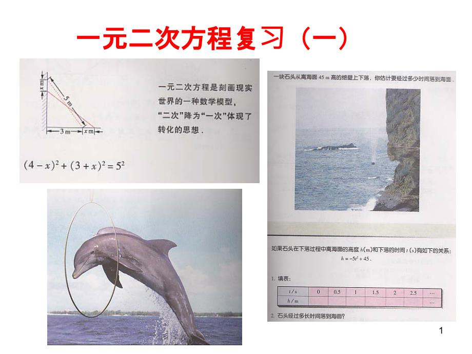 一元二次方程复习(一)课件_第1页