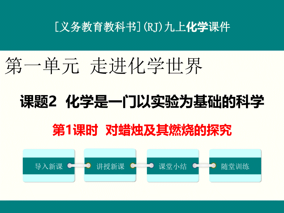 人教版九年级上册化学《化学是一门以实验为基础的科学(第1课时)》ppt课件_第1页