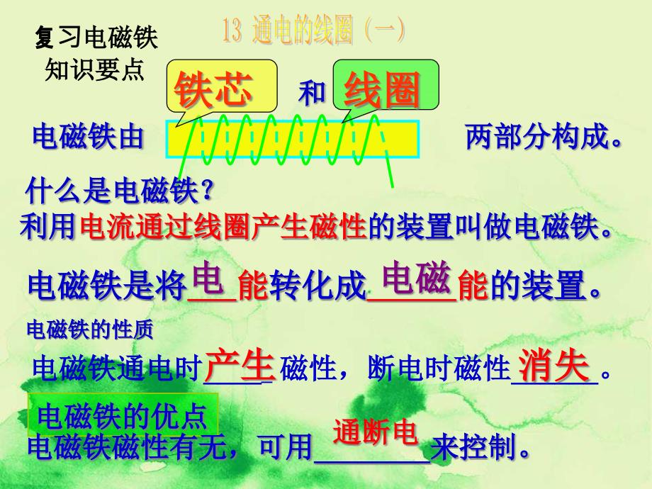 五年级科学下册第三单元无处不在的能量第14课《通电的线圈(二)》ppt课件4青岛版五四制_第1页