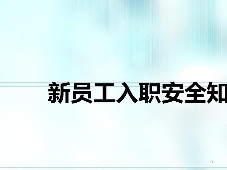 2021年新員工入職安全知識(shí)培訓(xùn)(公司級(jí))課件_第1頁