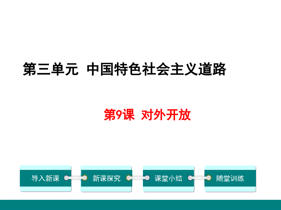 人教版历史八年级下册第9课《对外开放》公开课ppt课件_第1页