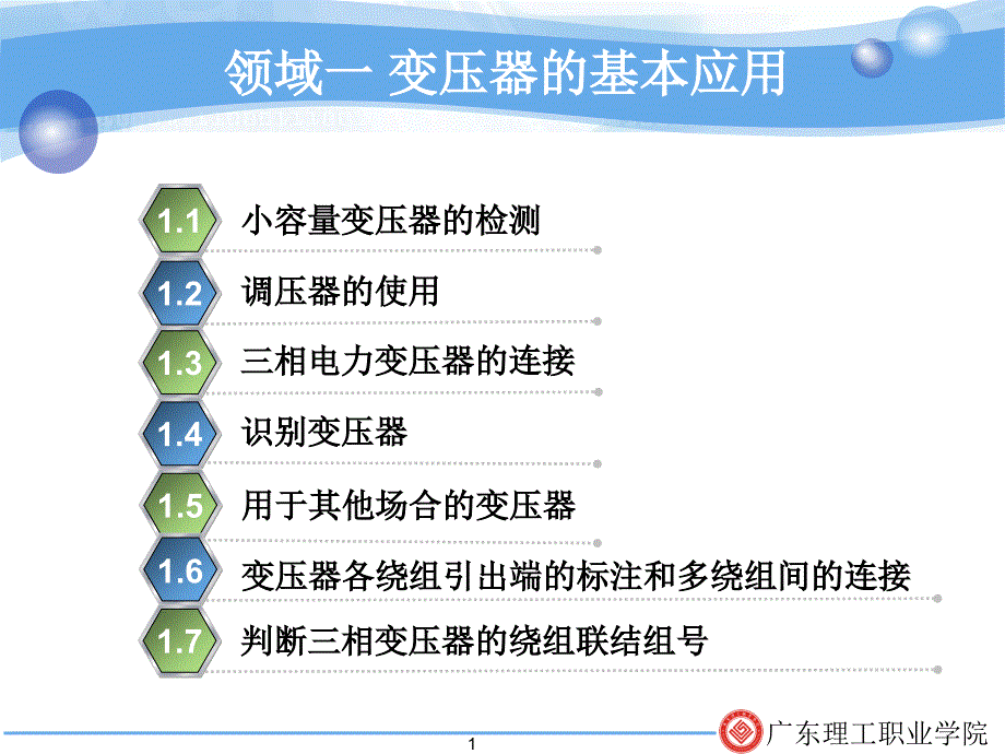 领域1变压器的基本应用课件_第1页