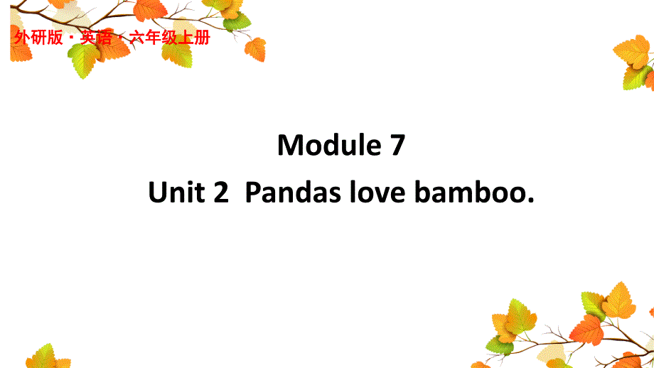 外研版六年级英语上册-Module-7-Unit-2-Pandas-love-bamboo.ppt课件3_第1页