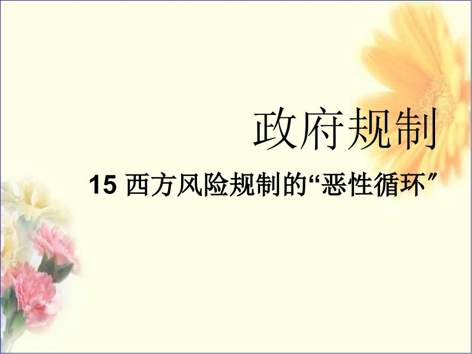 政府规制的理论与实践人性和社会性规制的恶性循环课件_第1页