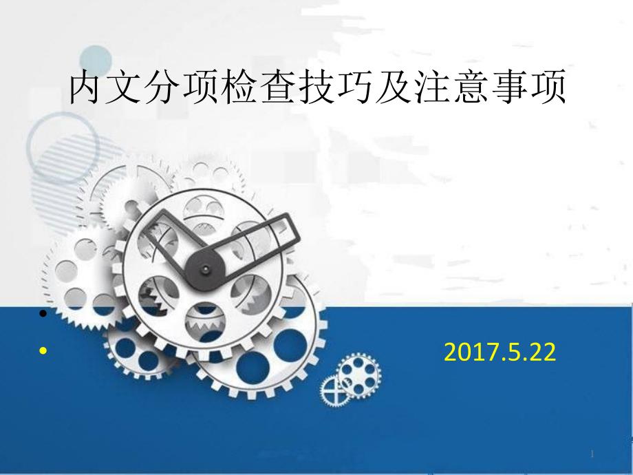 内文分项检查技巧及注意课件_第1页