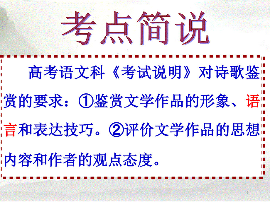 公开课—炼字—诗歌鉴赏专题复习课件_第1页