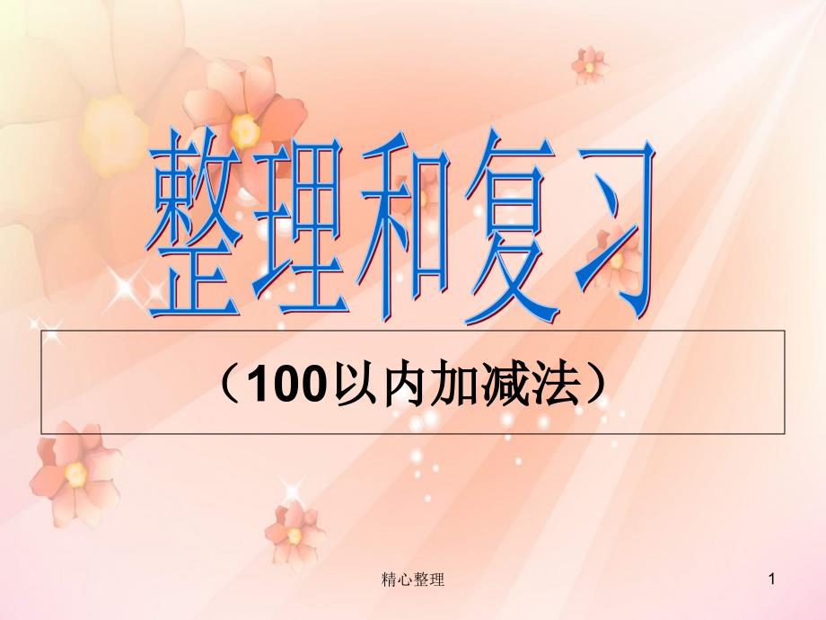 全面小学二年级上数学100以内加减法复习课件_第1页