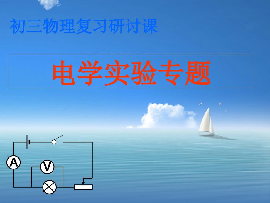 初三物理电学实验专题复习ppt课件_第1页