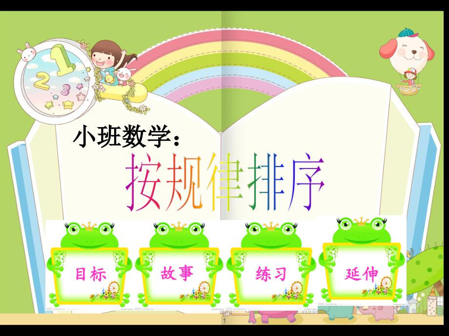 幼儿园小班数学《按规律排序》课件_第1页