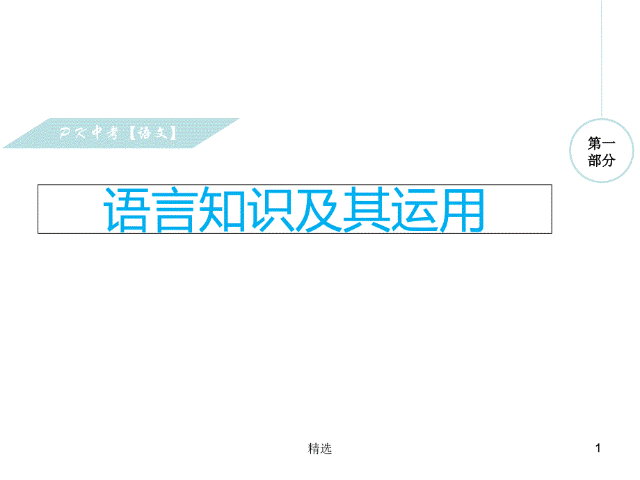 初中语文语段概括精心整理课件_第1页