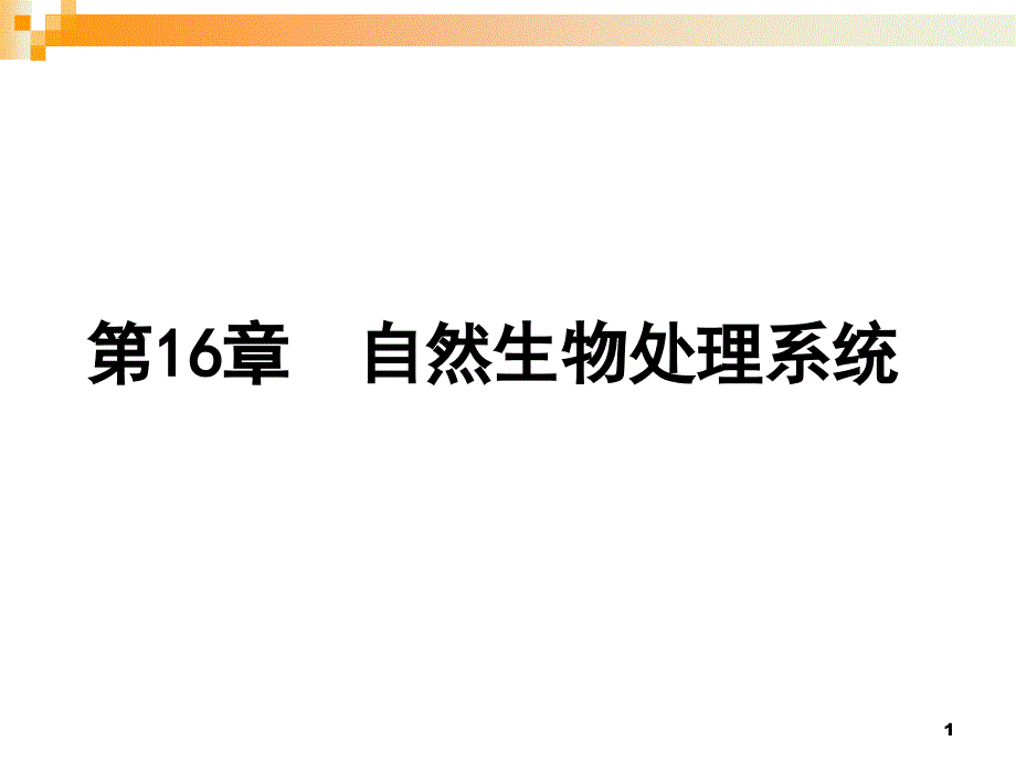 第16章-自然生物处理系统课件_第1页