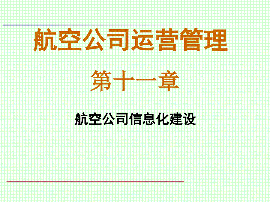 航空公司信息化建设方案课件_第1页