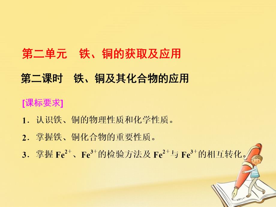 高中苏教版化学必修1ppt课件：专题3-第二单元-第二课时-铁、铜及其化合物的应用_第1页