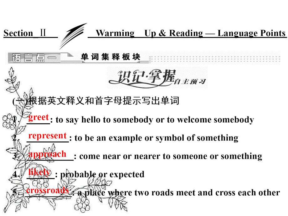 高中英语人教版必修4ppt课件：Unit-4-Section-Ⅱ-Warming-Up-&ampamp;-Reading-—-Language-Points_第1页