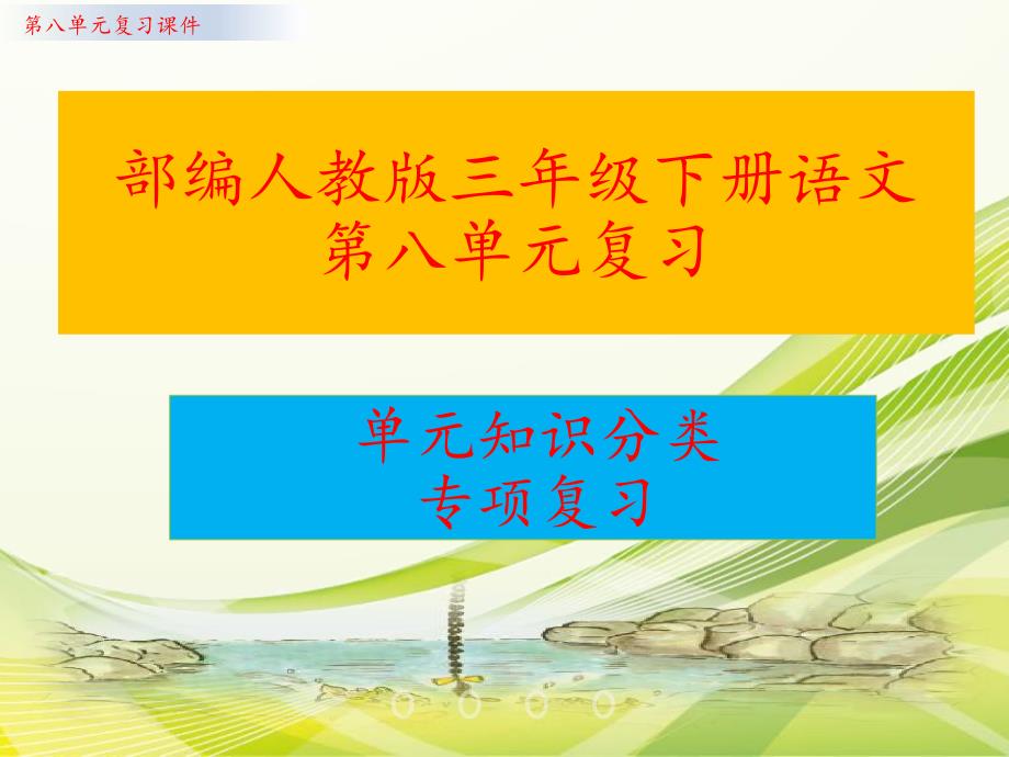 部编人教版语文三年级下册第八单元复习课件(单元知识要点汇编)_第1页