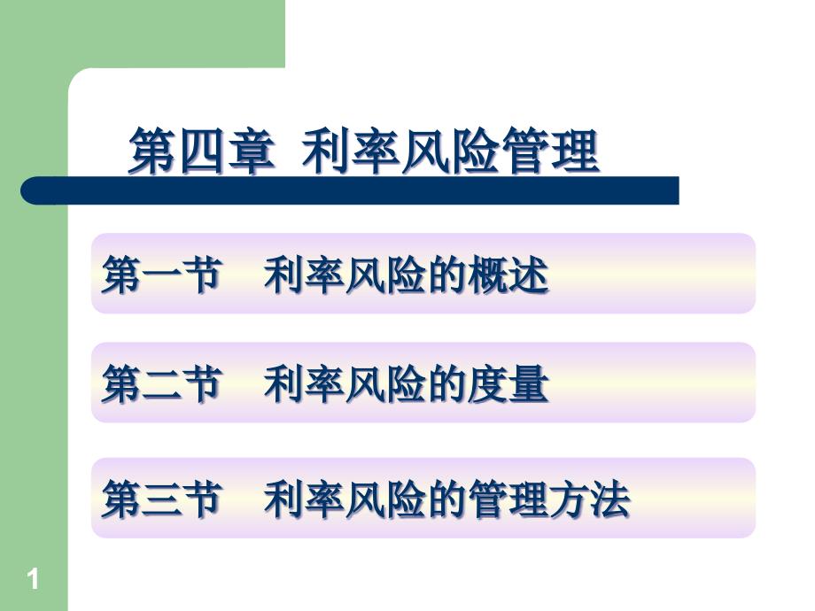 金融风险管理利率风险课件_第1页