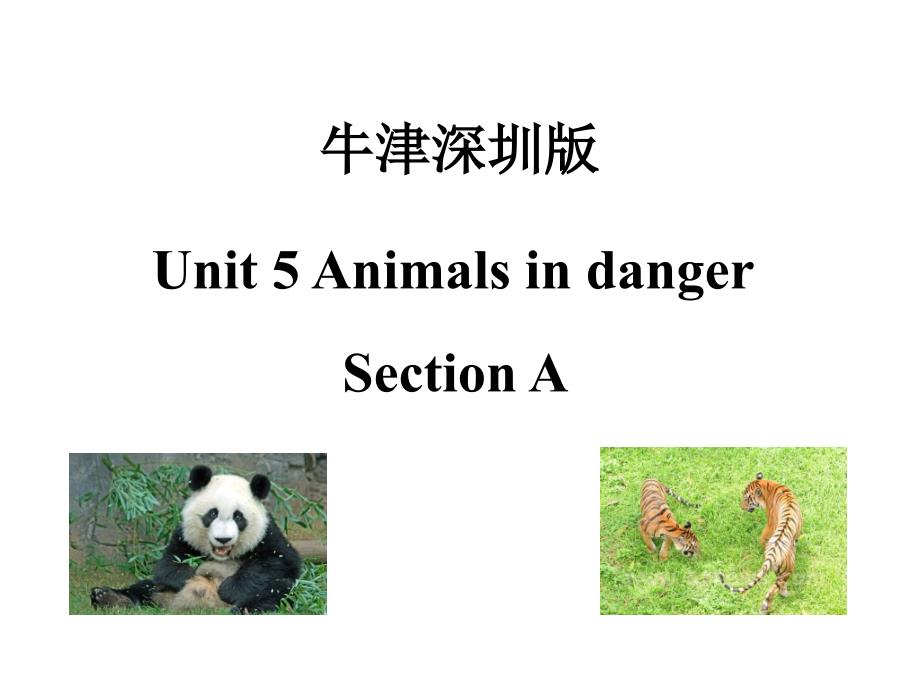 牛津上海版(深圳)六年级英语上册Unit-5《Animals-in-danger》(第一课时)公开课ppt课件_第1页