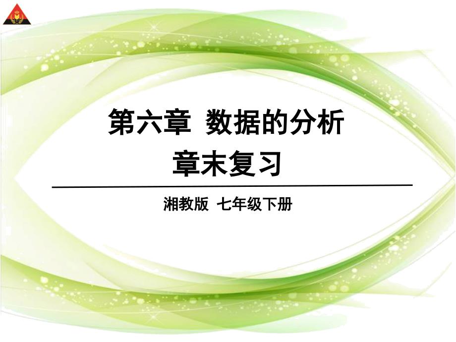 湘教版数学七年级下册第六章数据的分析章末复习ppt课件_第1页