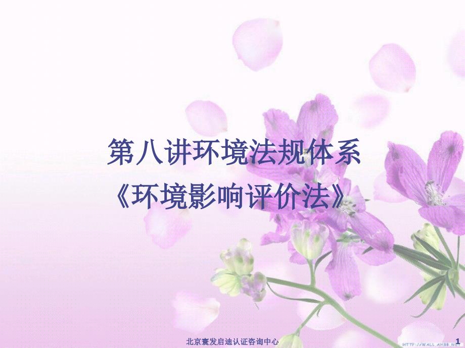 环境法规体系《环境影响评价法》课件_第1页