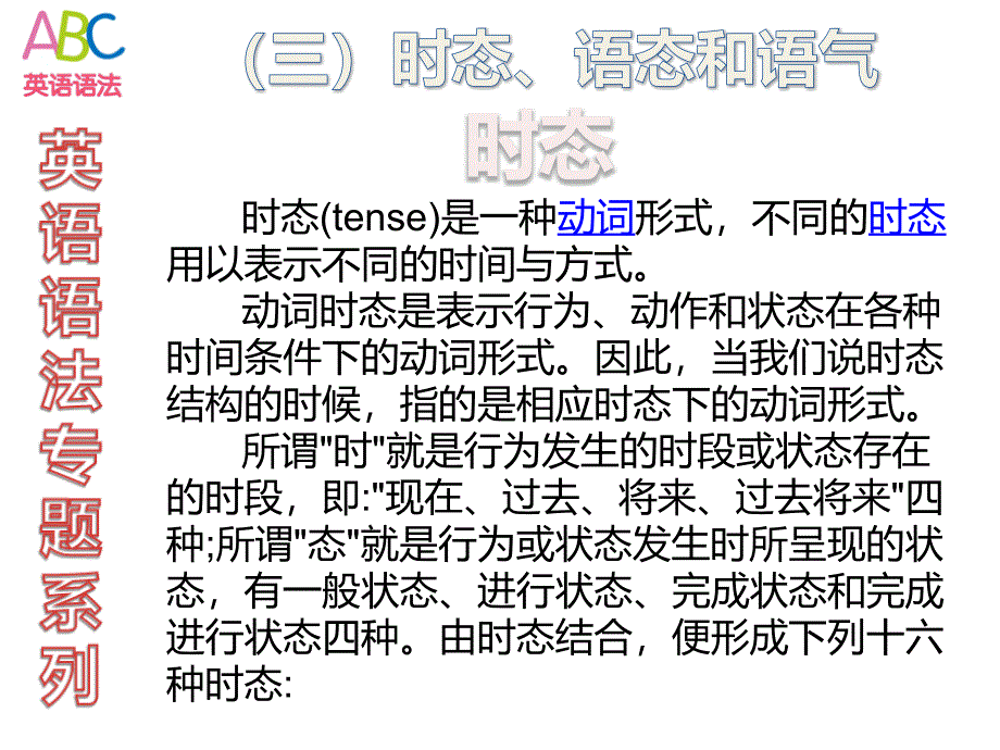 英语语法专题系列(三)时态、语态和语气课件_第1页