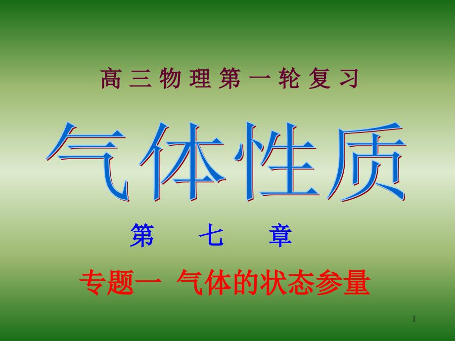 气体的状态参量课件_第1页