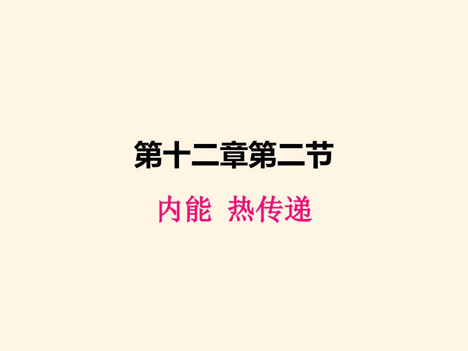 苏科版九年级上册物理ppt课件-12.2内能-热传递_第1页