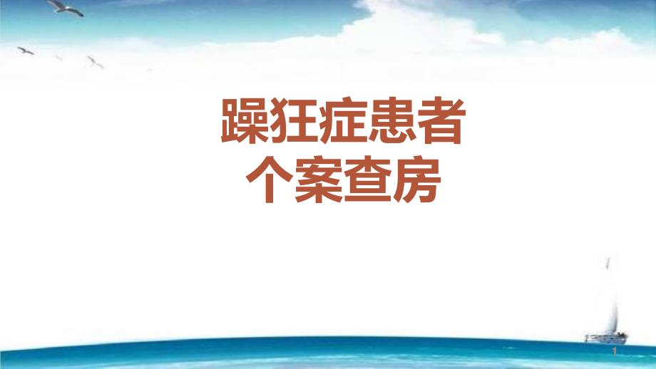 躁狂症患者个案查房课件_第1页