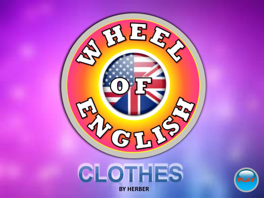 英语课堂趣味PPT模板-转盘游戏wheel-of-clothes--衣服课件_第1页