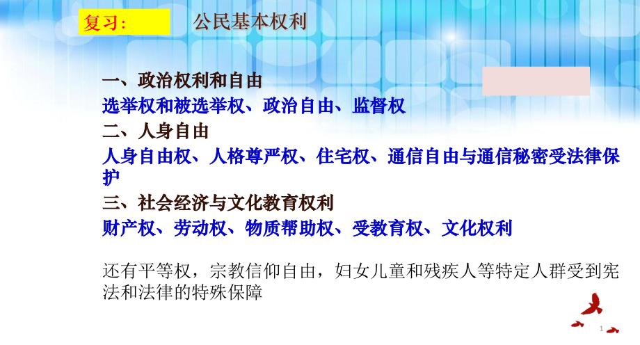 部编版道德与法治八年级下册《依法行使权利》优质ppt课件_第1页