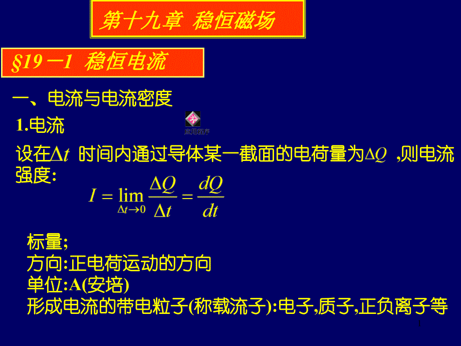 高中物理竞赛第19章稳恒磁场课件_第1页