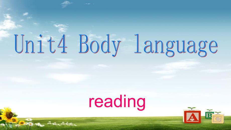 高中英语人教版必修四unit4_Body_language-reading公开课课件_第1页