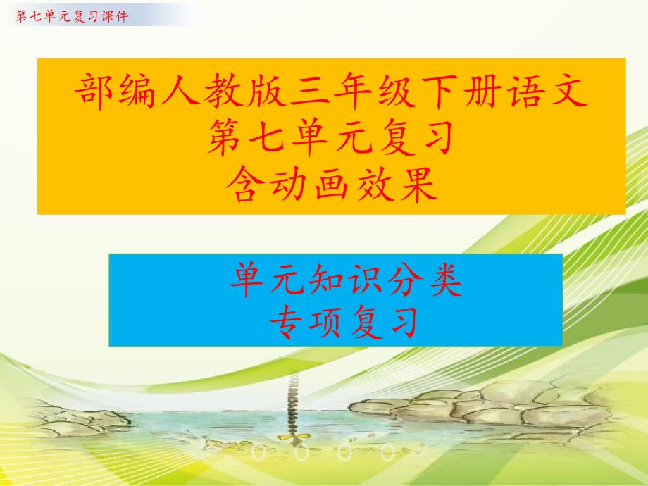 部编人教版语文三年级下册第七单元复习课件(单元知识要点汇编)_第1页