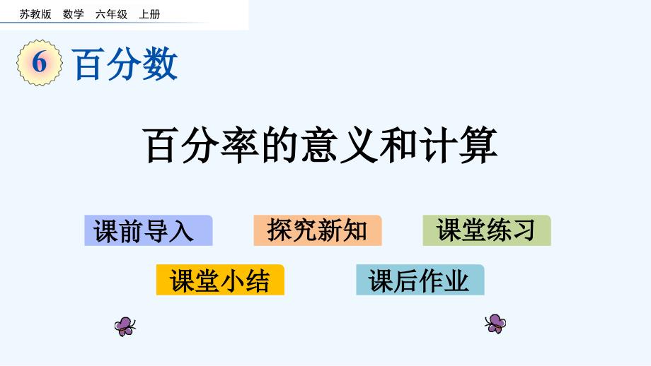 苏教版六年级数学上册第六单元百分数6.6-百分率的意义和计算课件_第1页