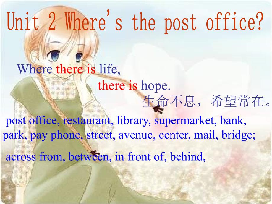 七年级英语whereisthepostoffice3_第1页