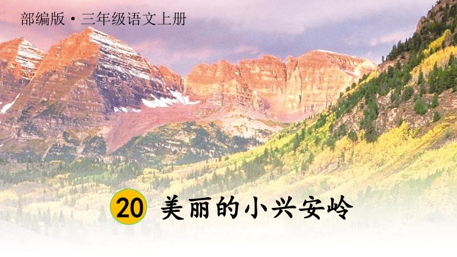 部编人教版小学三年级语文上册20美丽的小兴安岭ppt课件_第1页