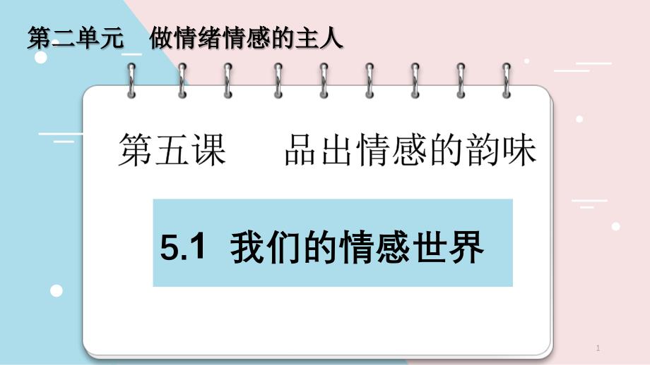 部编版七年级道德与法治下册51《我们的情感世界》ppt课件_第1页