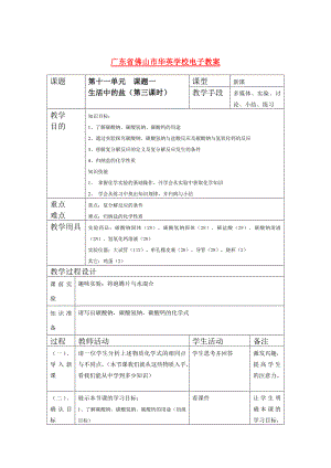 九年級化學生活中常見的鹽（第三課時）教案人教版