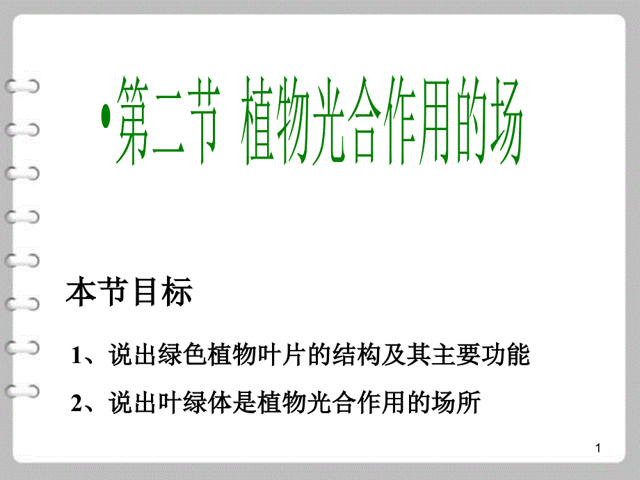 植物光合作用的场所课件_第1页