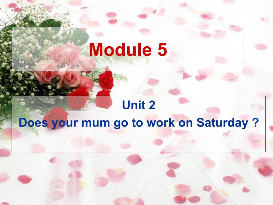 小学英语外研版(三起)三年级下册Module-5-Unit-2-Does-your-mum-go-to-work-on-Saturdays？公开课ppt课件_第1页