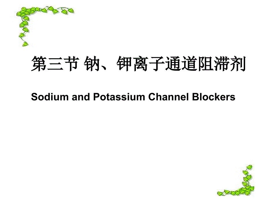 第三节-钠、钾离子通道阻滞剂_第1页