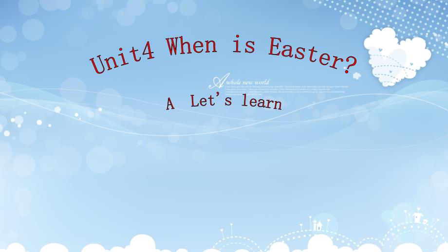 PEP人教版小学英语五年级下册《Unit4-When-is-Easter--Part-A--let’s-learn》ppt课件_第1页