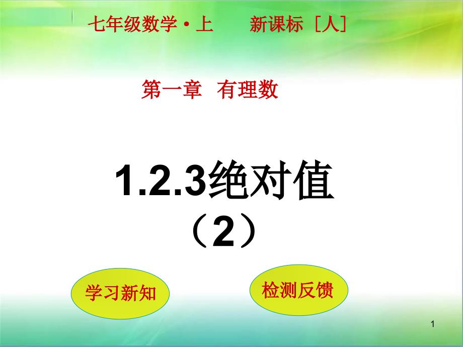 人教版七年级上册124绝对值（第2课时）课件_第1页