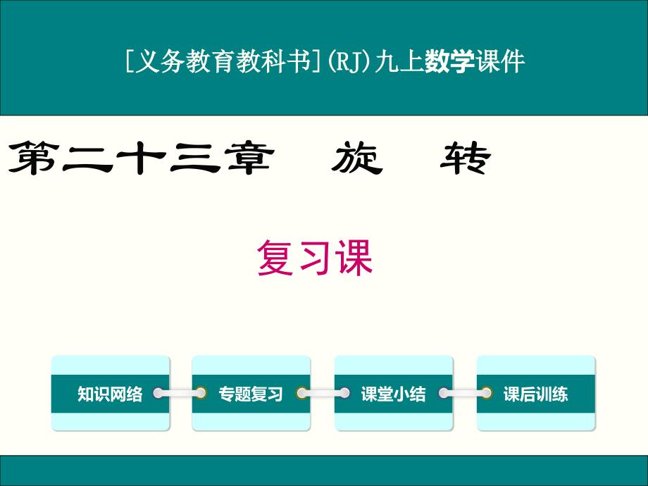 人教版九年级上册数学第二十三章旋转复习ppt课件_第1页