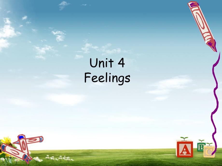 人教版新起点小学六年级上册Unit-4-Feelings-课件_第1页