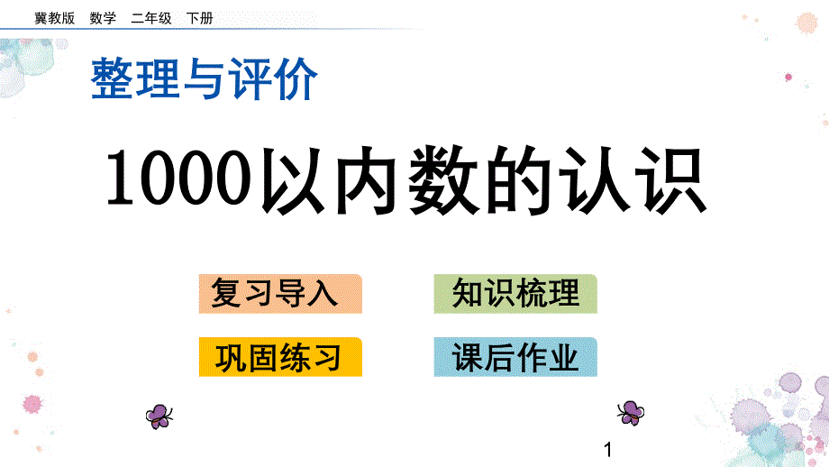 整理與評(píng)價(jià).1-1000以內(nèi)數(shù)的認(rèn)識(shí)-冀教版二年級(jí)下冊(cè)數(shù)學(xué)-ppt課件_第1頁