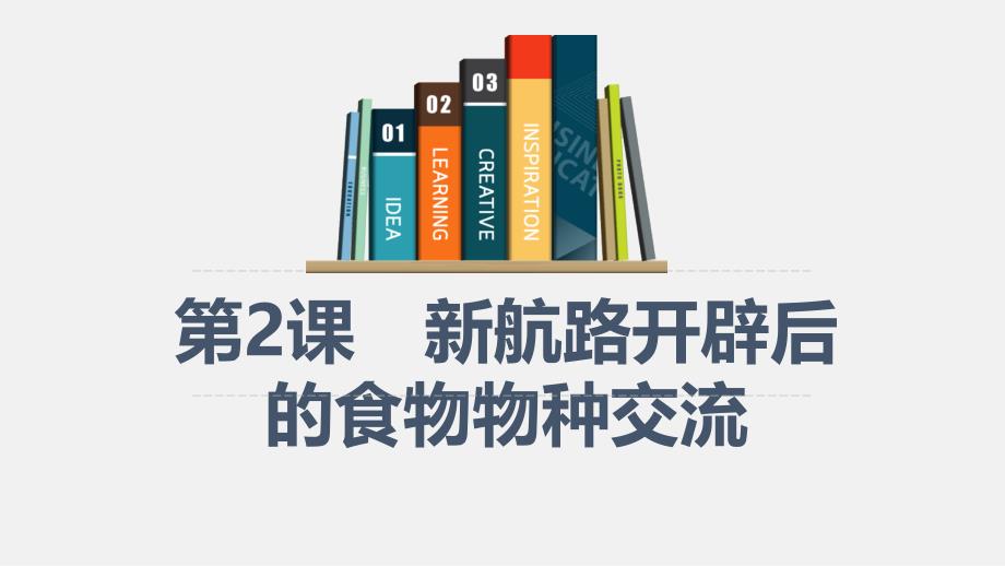 第2课--新航路开辟后的食物物种交流-2020-2021学年高二历史上学期新教材精编精讲ppt课件_第1页